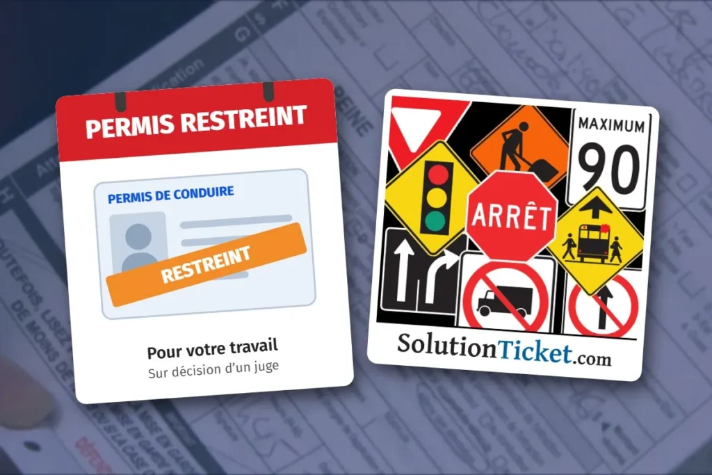 Permis de conduire avec bande orange « Restreint » – permis restreint pour le travail