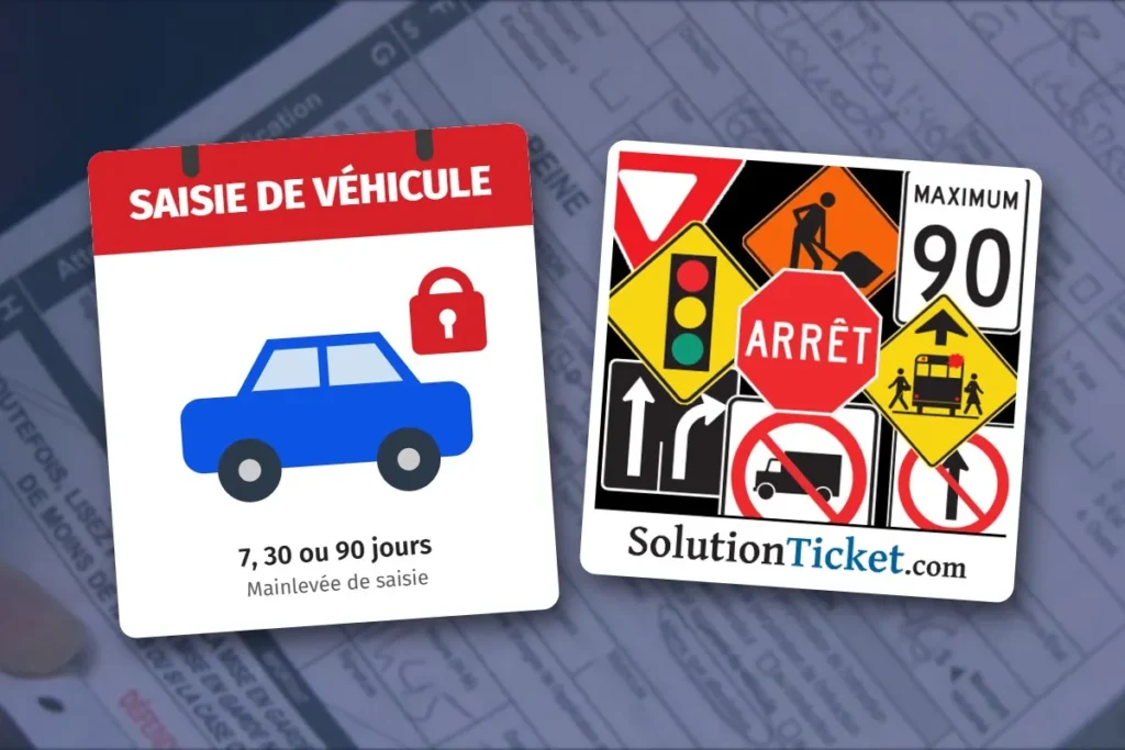 Voiture avec cadenas rouge – saisie de véhicule de 7, 30 ou 90 jours et mainlevée de saisie