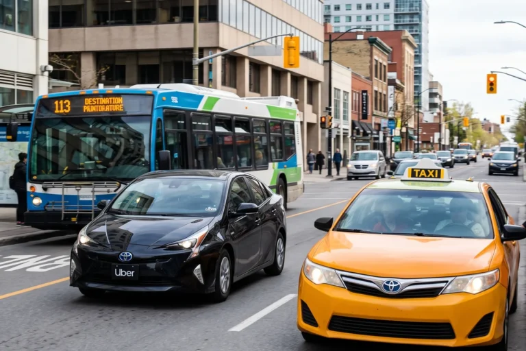 Option 1 autobus taxi uber