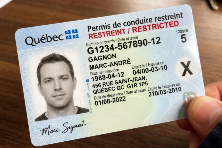 Permis restreint Québec