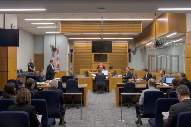 Rétractation de jugement, salle d’audience