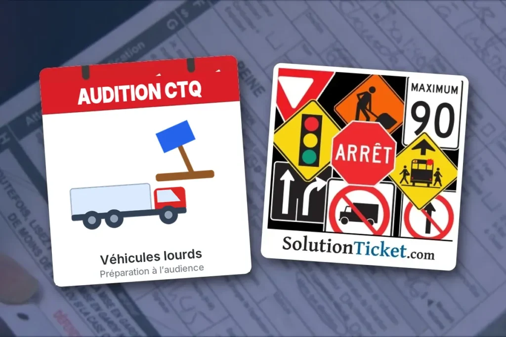 Camion et marteau de juge – audition devant la Commission des transports du Québec