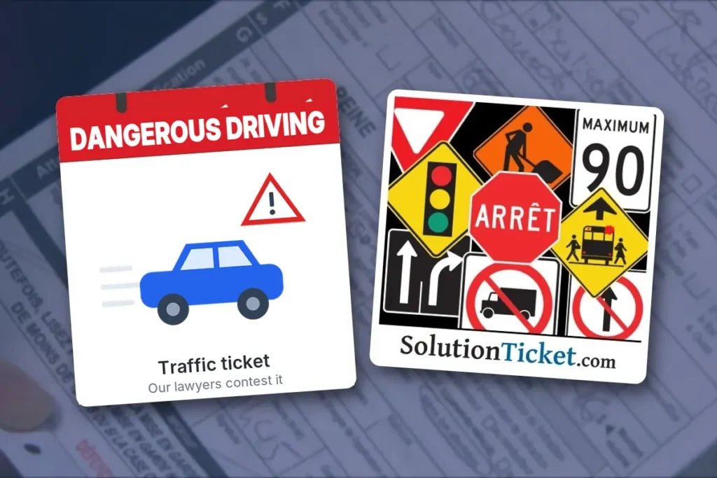 Speeding car with a warning triangle – dangerous driving