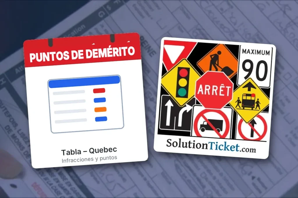 Tabla de puntos de demérito de Quebec